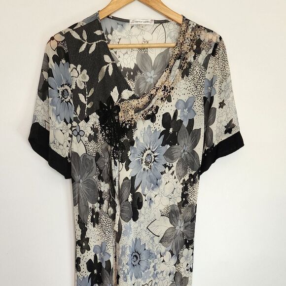 Vintage Spencer Alexis sheer overlay dress - Picture 2 of 7